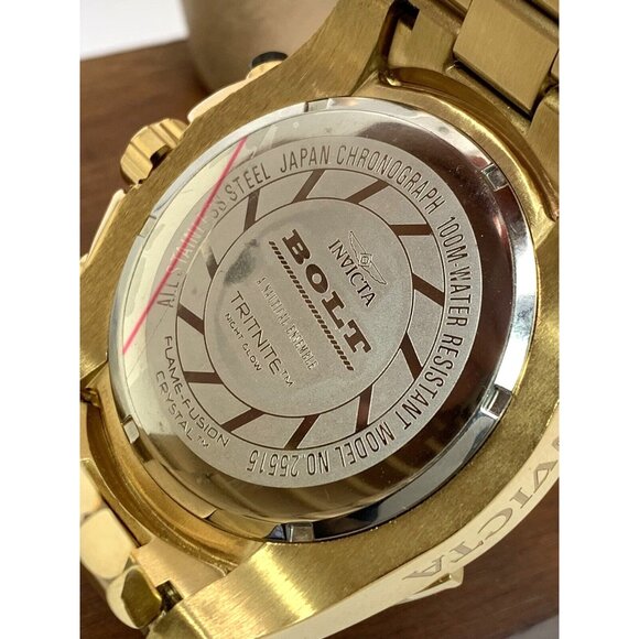 Invicta Men's Watch 25515 Bolt Quartz Chronograph Diver Gold Tone Steel 52mm - Picture 7 of 14